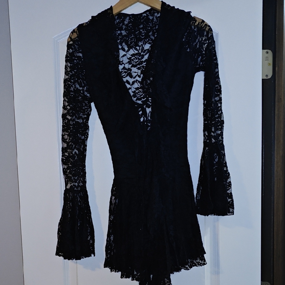 Elegant Black Lace Top